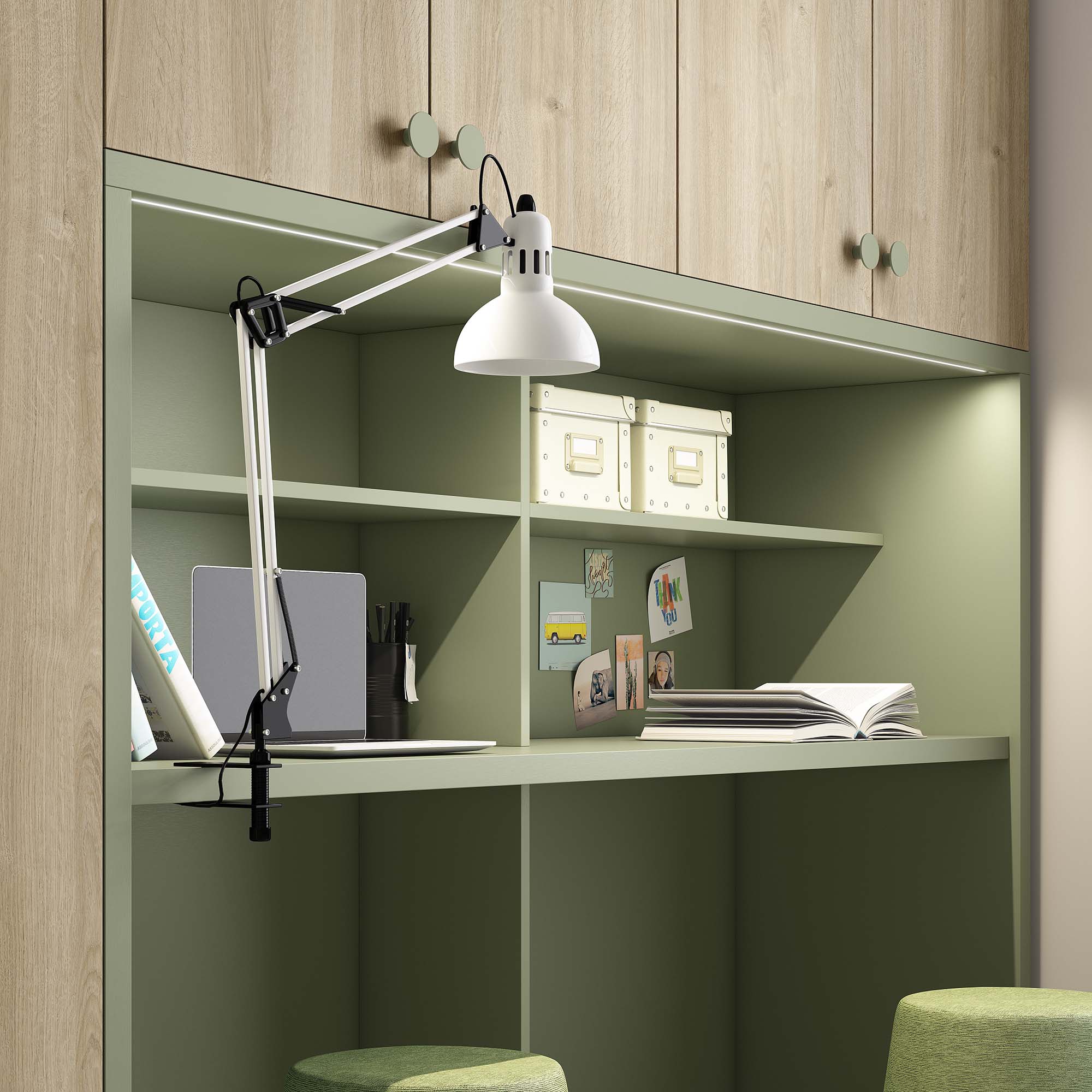 escritorios con luz led