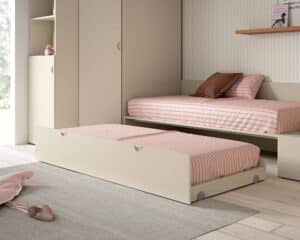 cama extraíble con base y ruedas