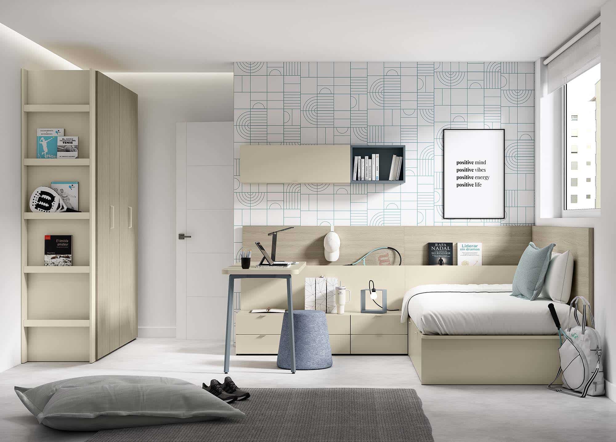 cama canape habitacion moderna