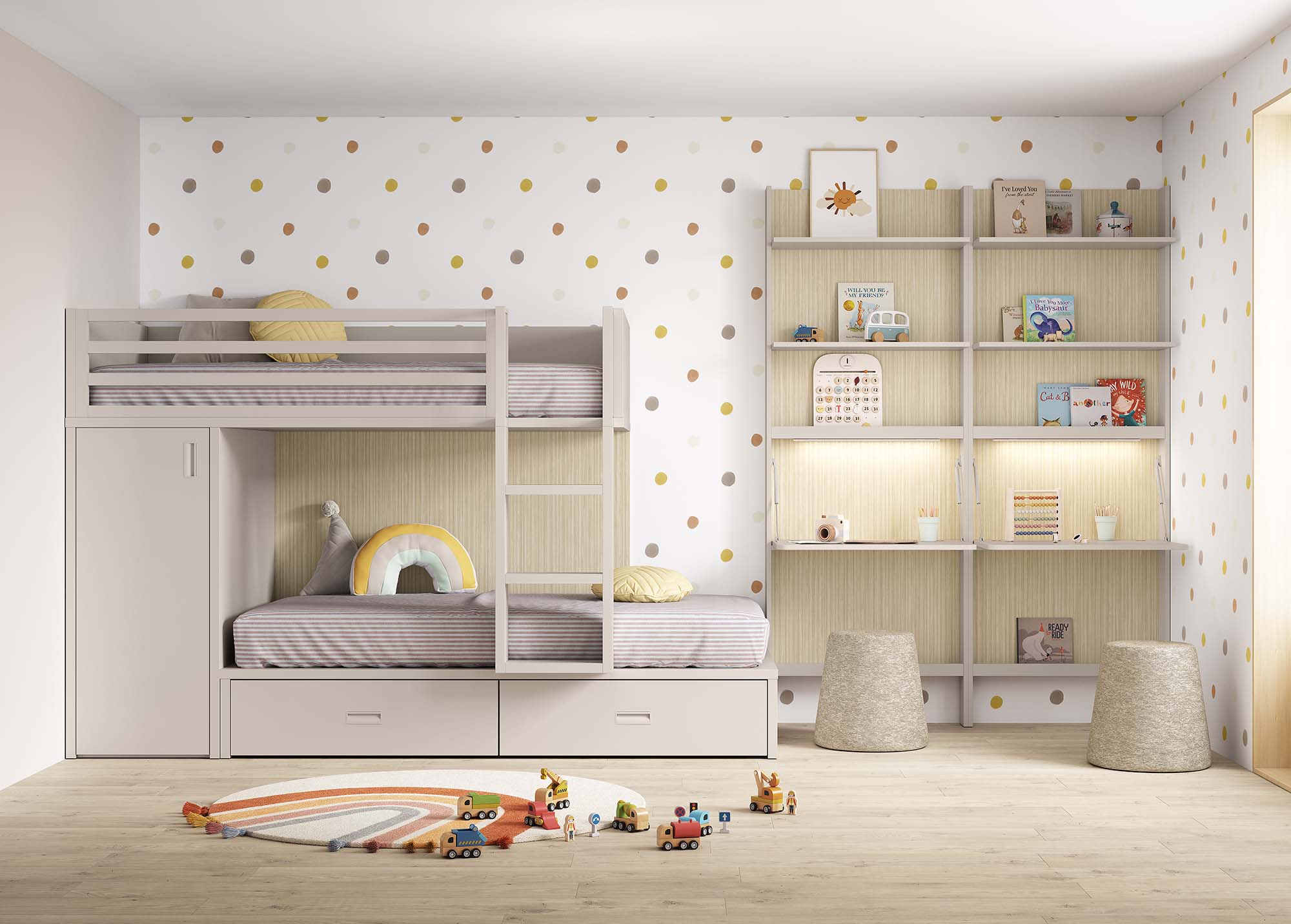 litera infantil colores claros