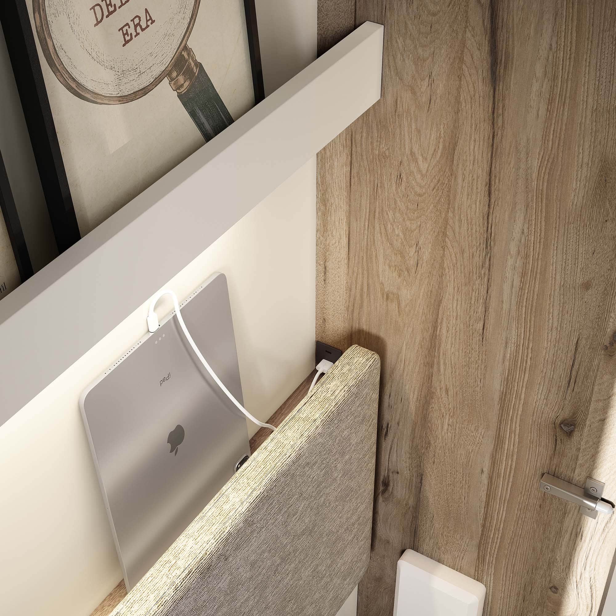 cama abatible con usb