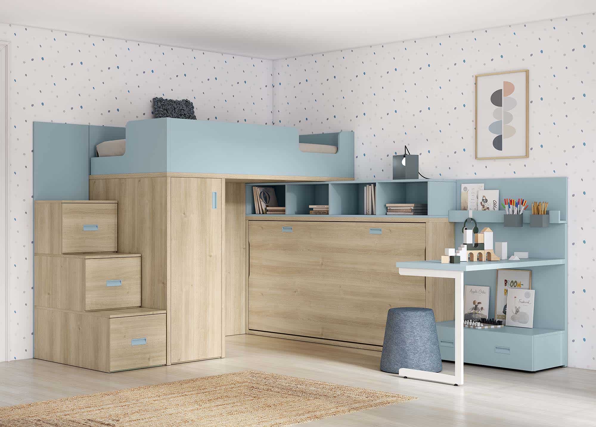 litera con cama abatible