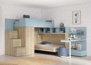 litera infantil con cama abatible