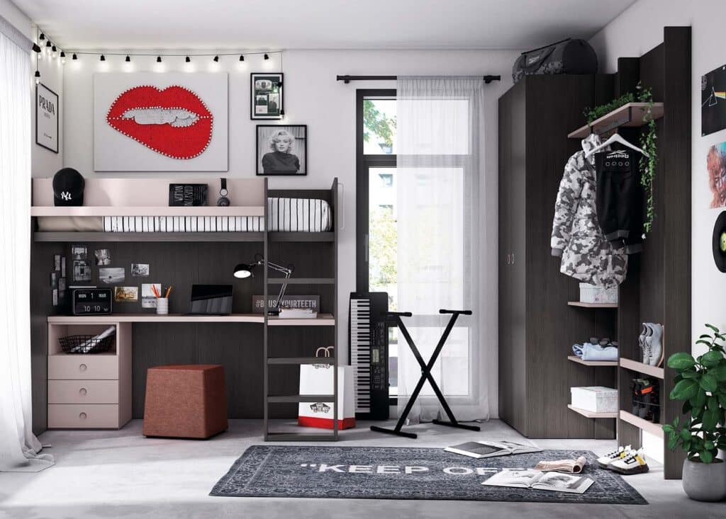 cama alta moderna