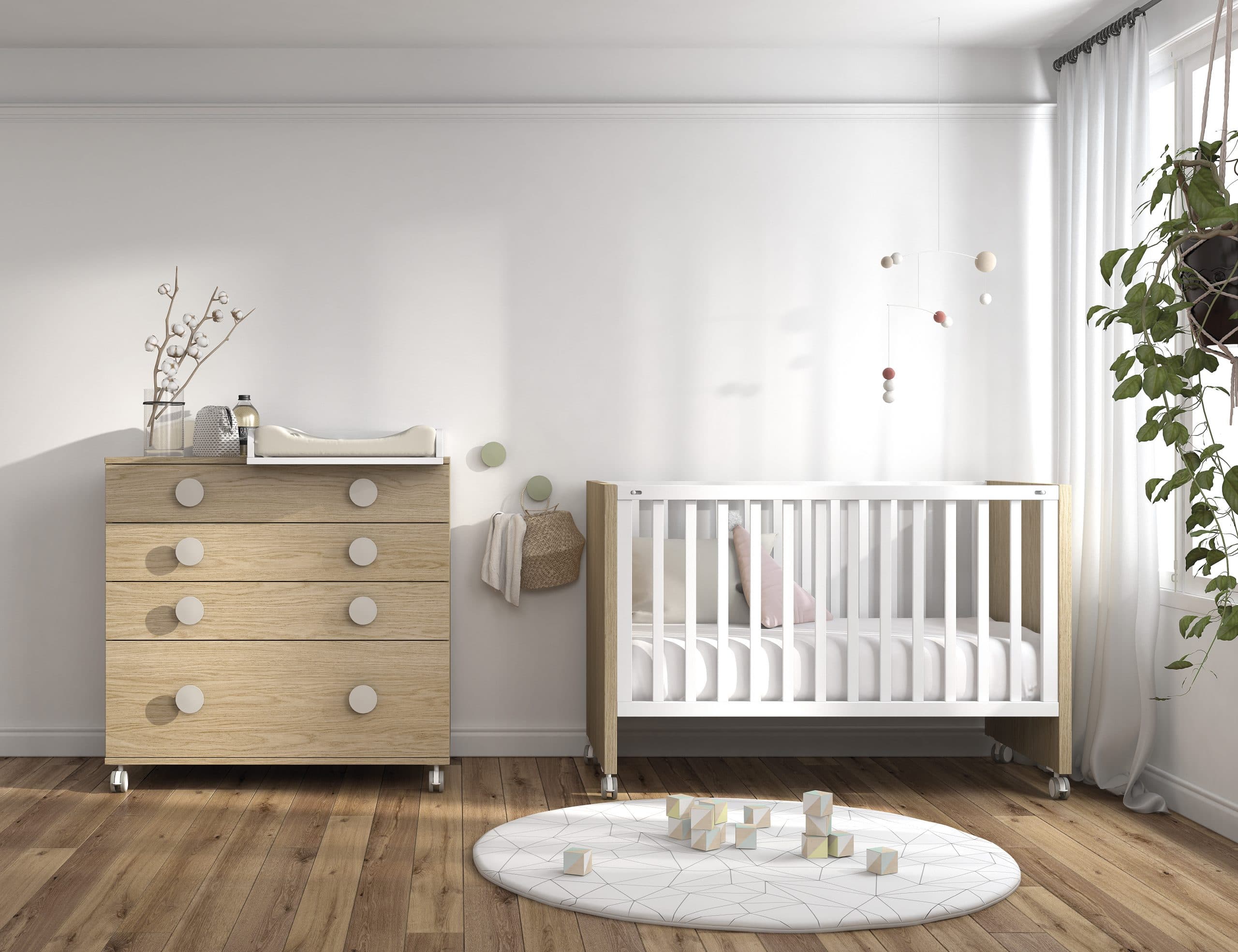 parrilla Más lejano habilitar Dormitorio bebé con cuna Luxor – Muebles ROS - Muebles bebé