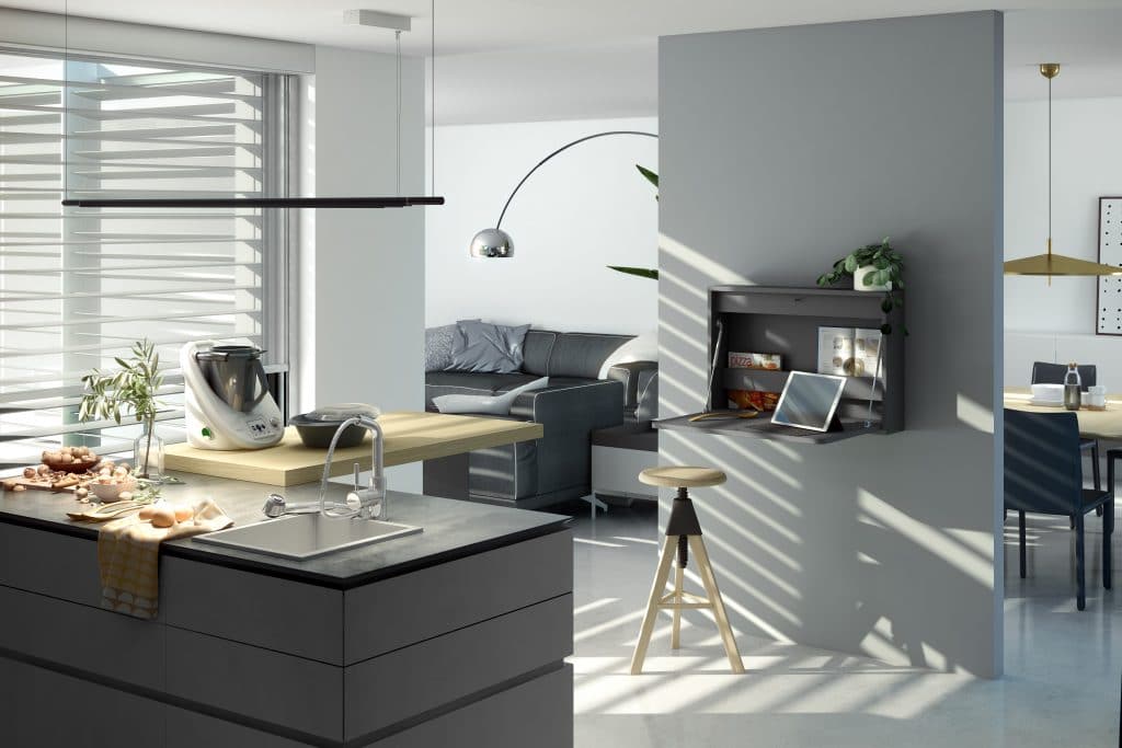 escritorio abatible cocina