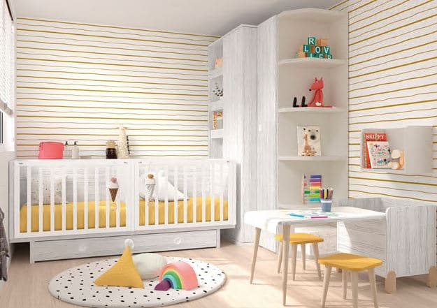 ideas habitaciones gemelos bebes