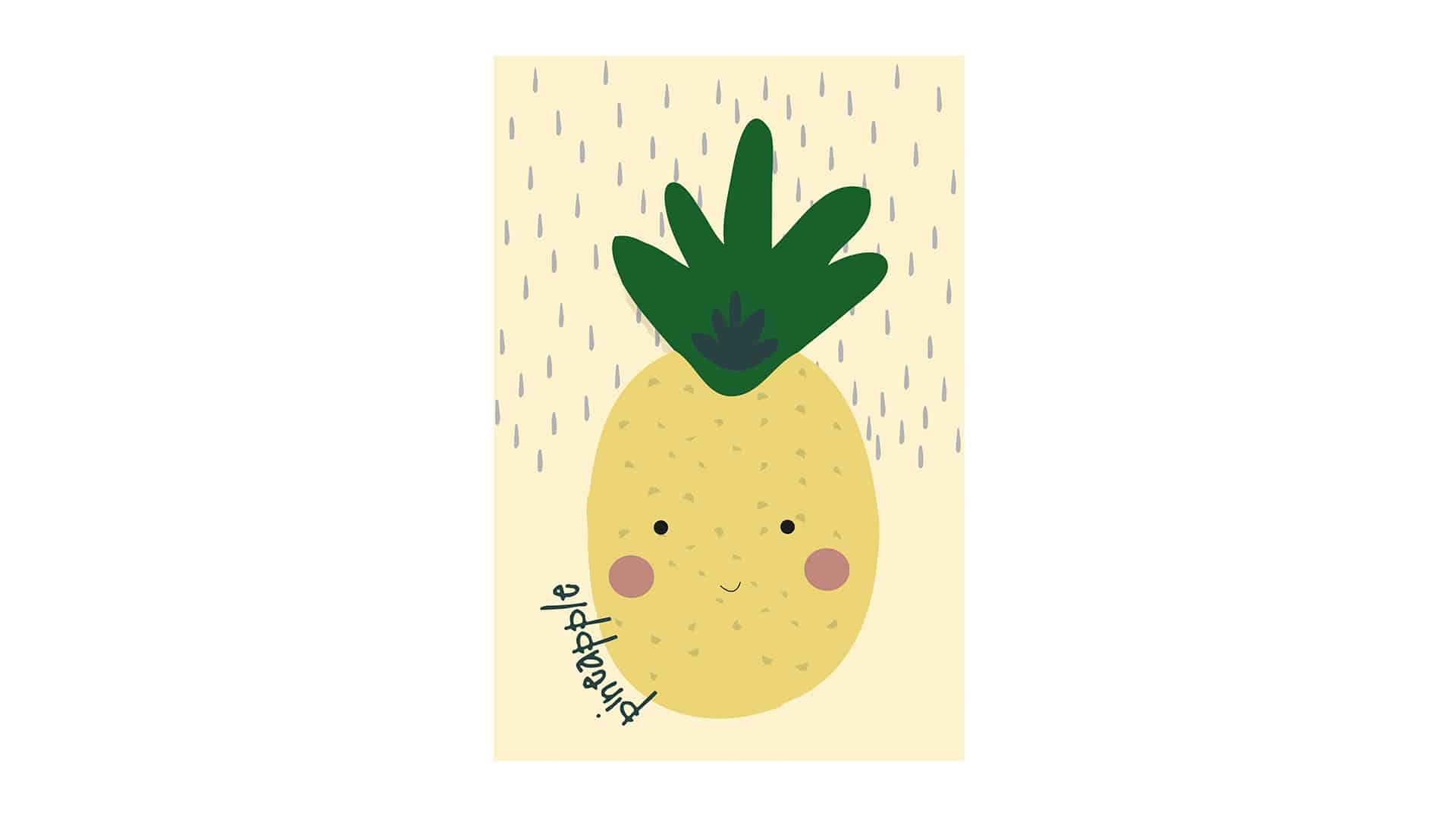 cuadro infantil pineapple