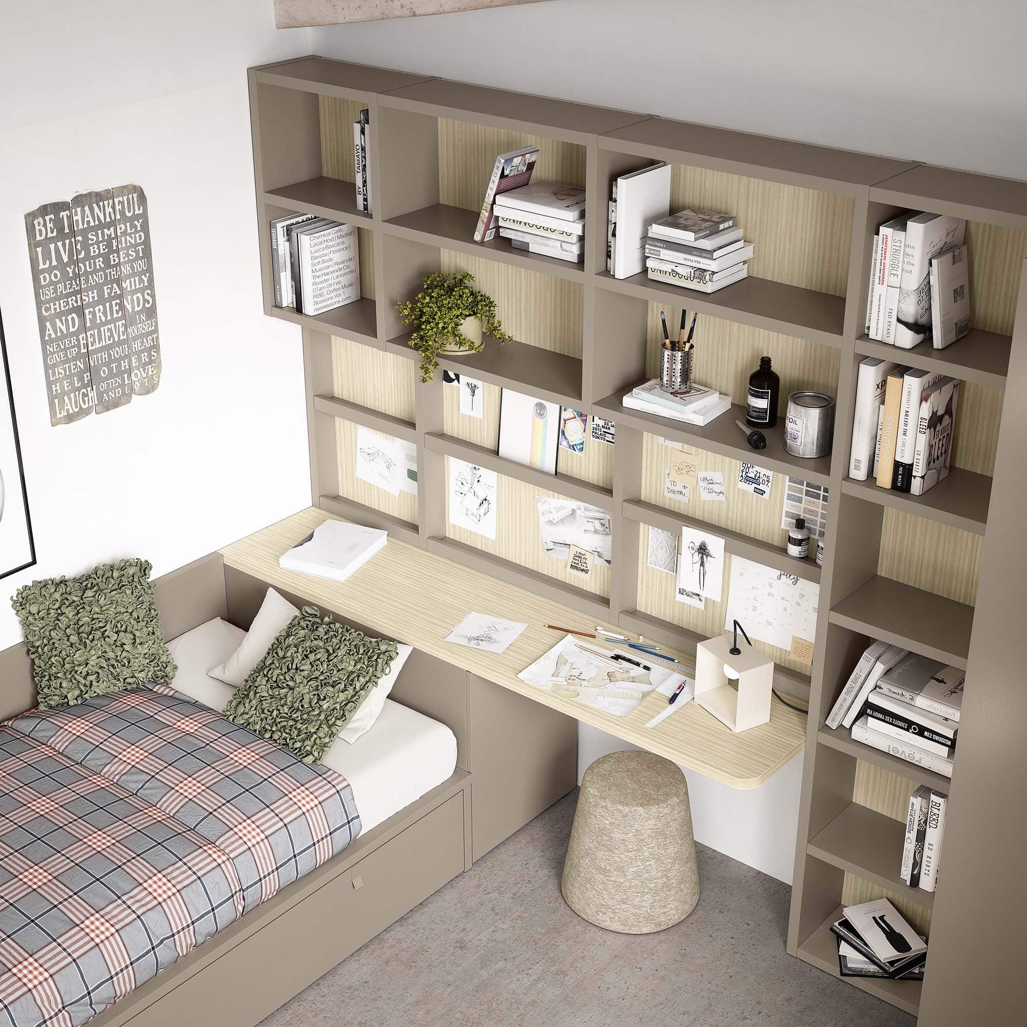 estanterías para habitacion juvenil