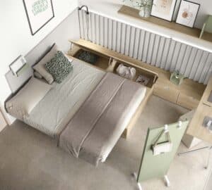 cama juvenil con arcon